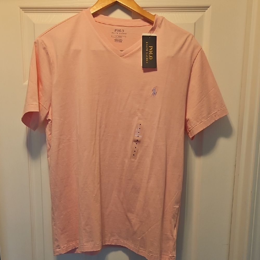 Polo by Ralph Lauren Men's Light Pink Short Sleeve Tee